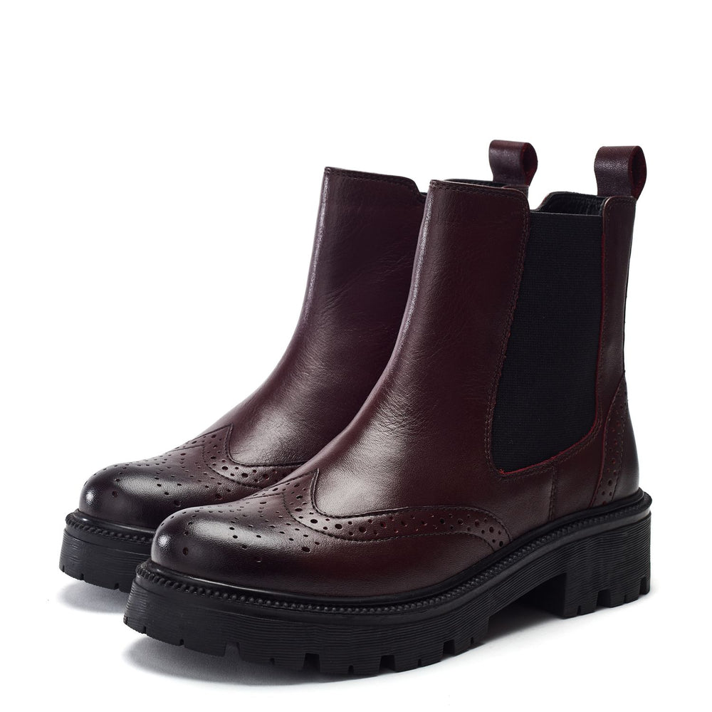 Ordenia Burgundy Leather Boots