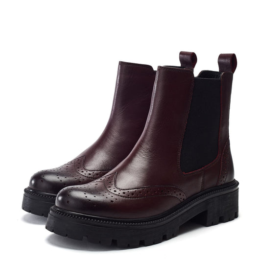Ordenia Burgundy Leather Boots