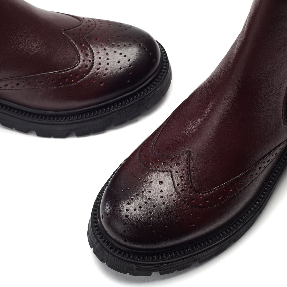 Ordenia Burgundy Leather Boots