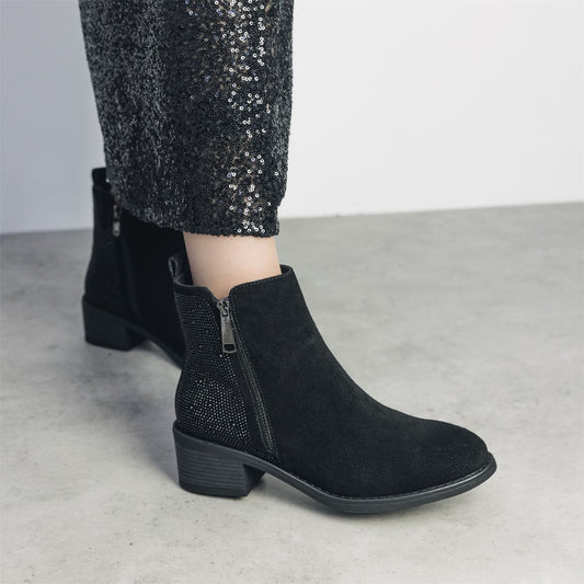 Oriane Black Suede Boots
