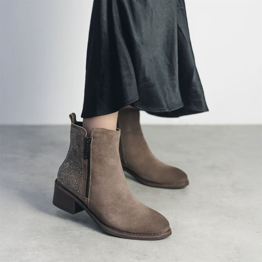 Oriane Dark Brown Suede Boots