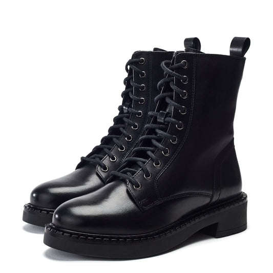 Orralie Black Leather Boots