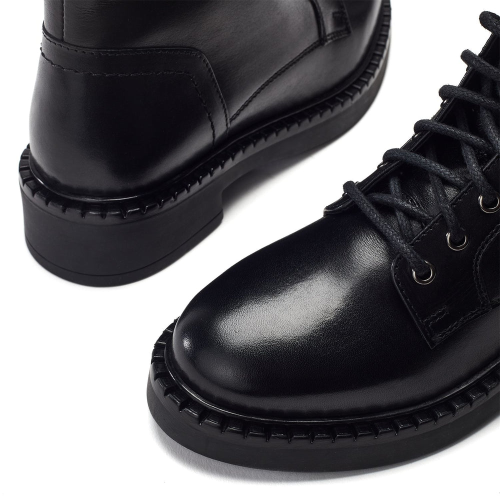 Orralie Black Leather Boots