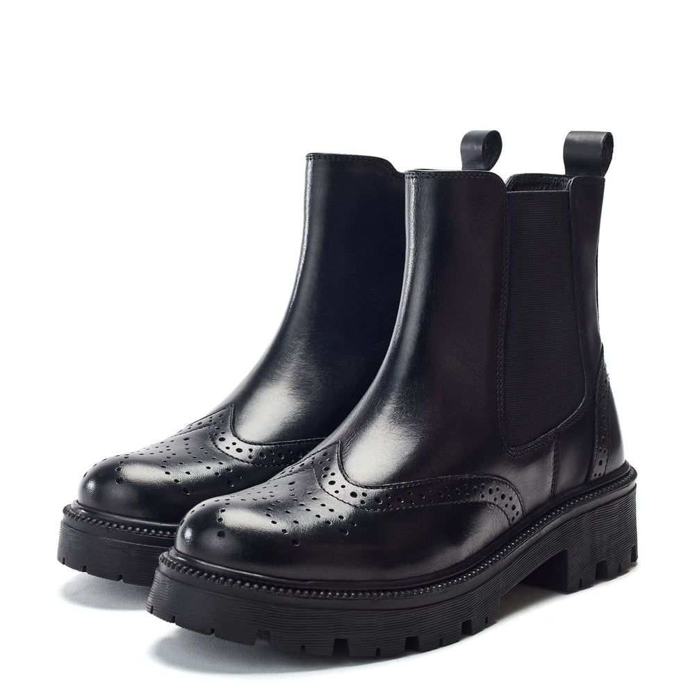 Orraya Black Leather Boots