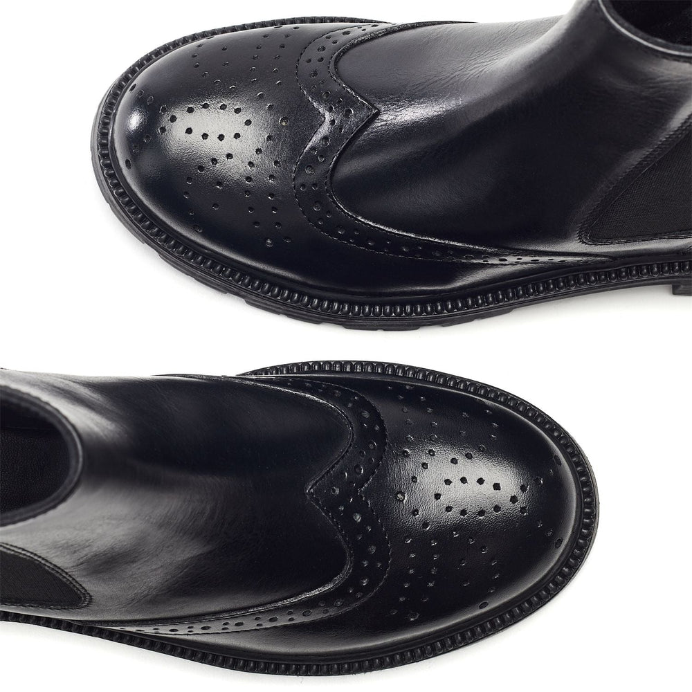 Orraya Black Leather Boots