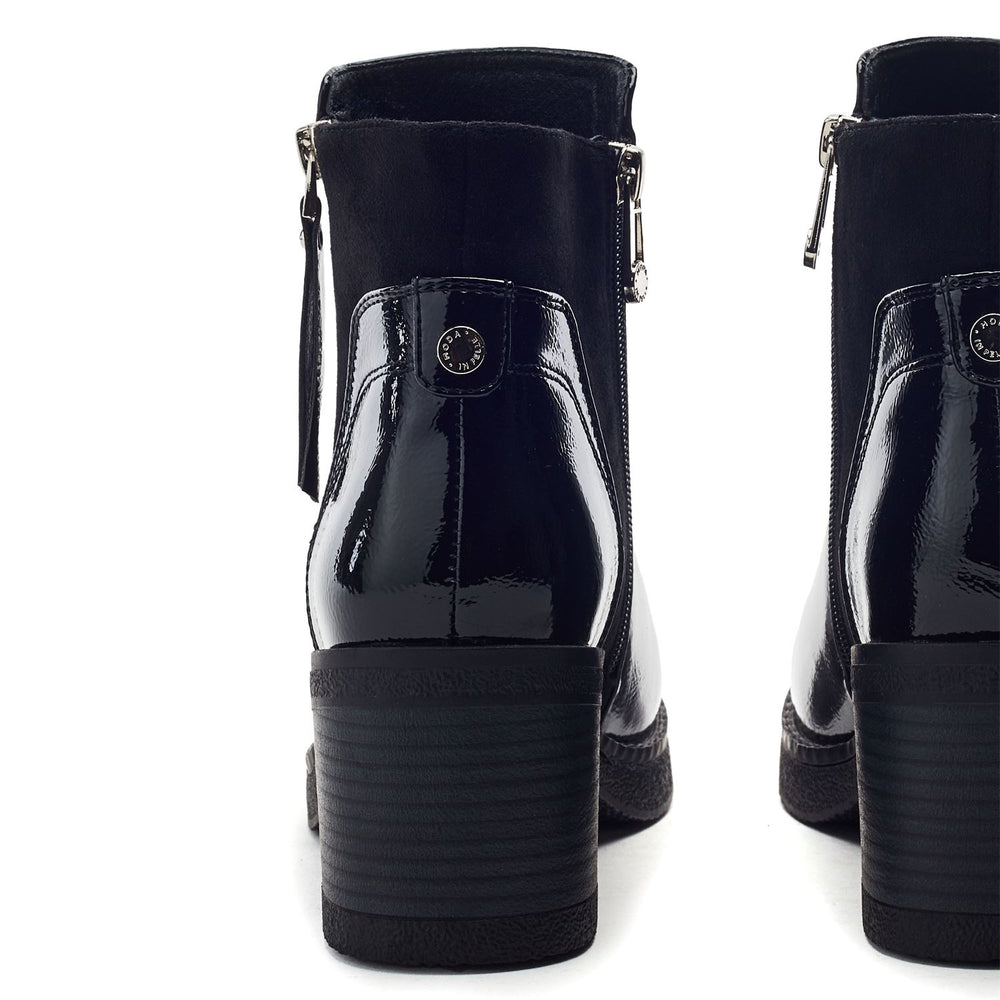 Orriena Black Patent Boots
