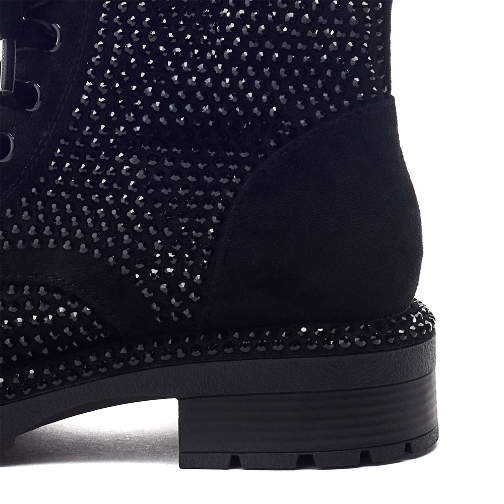 Osric Black Faux Suede Boots