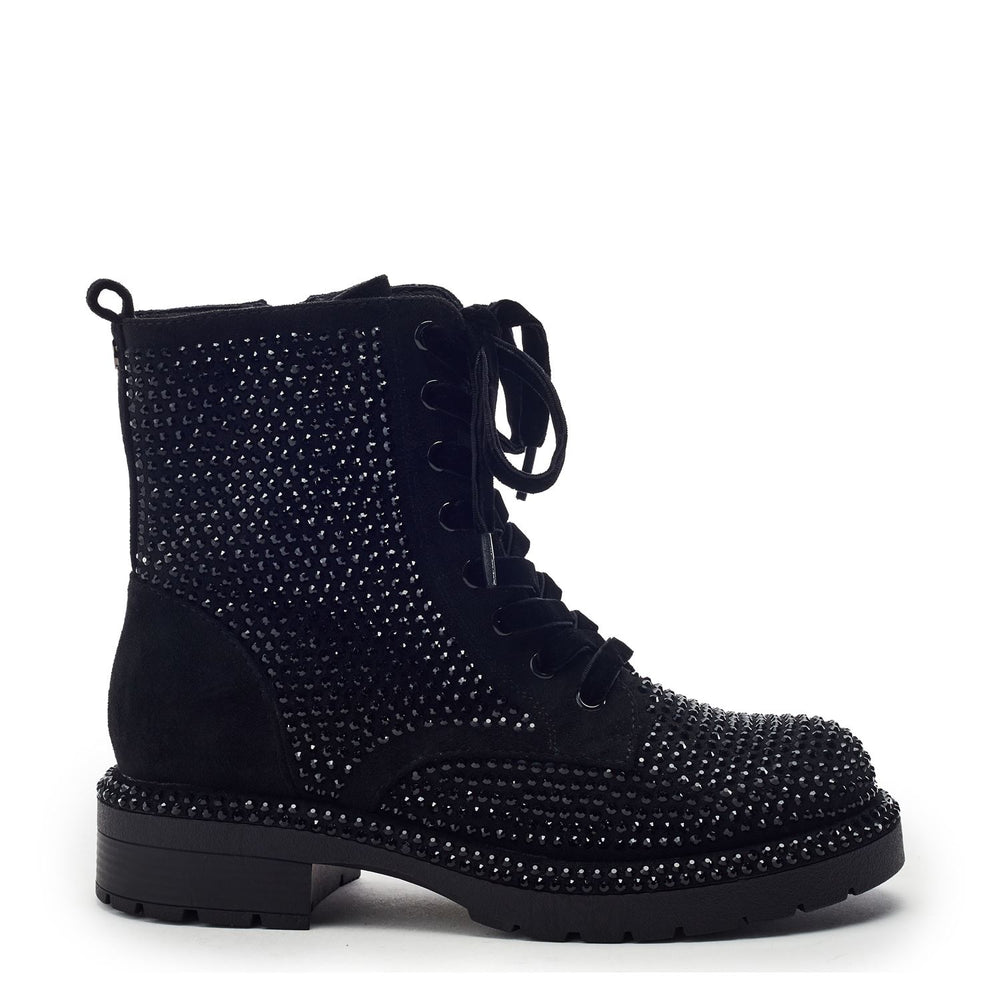 Osric Black Faux Suede Boots