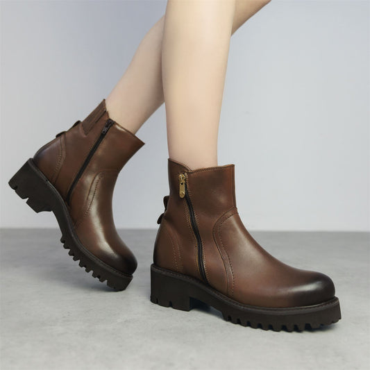 Oster Tan Leather Boots