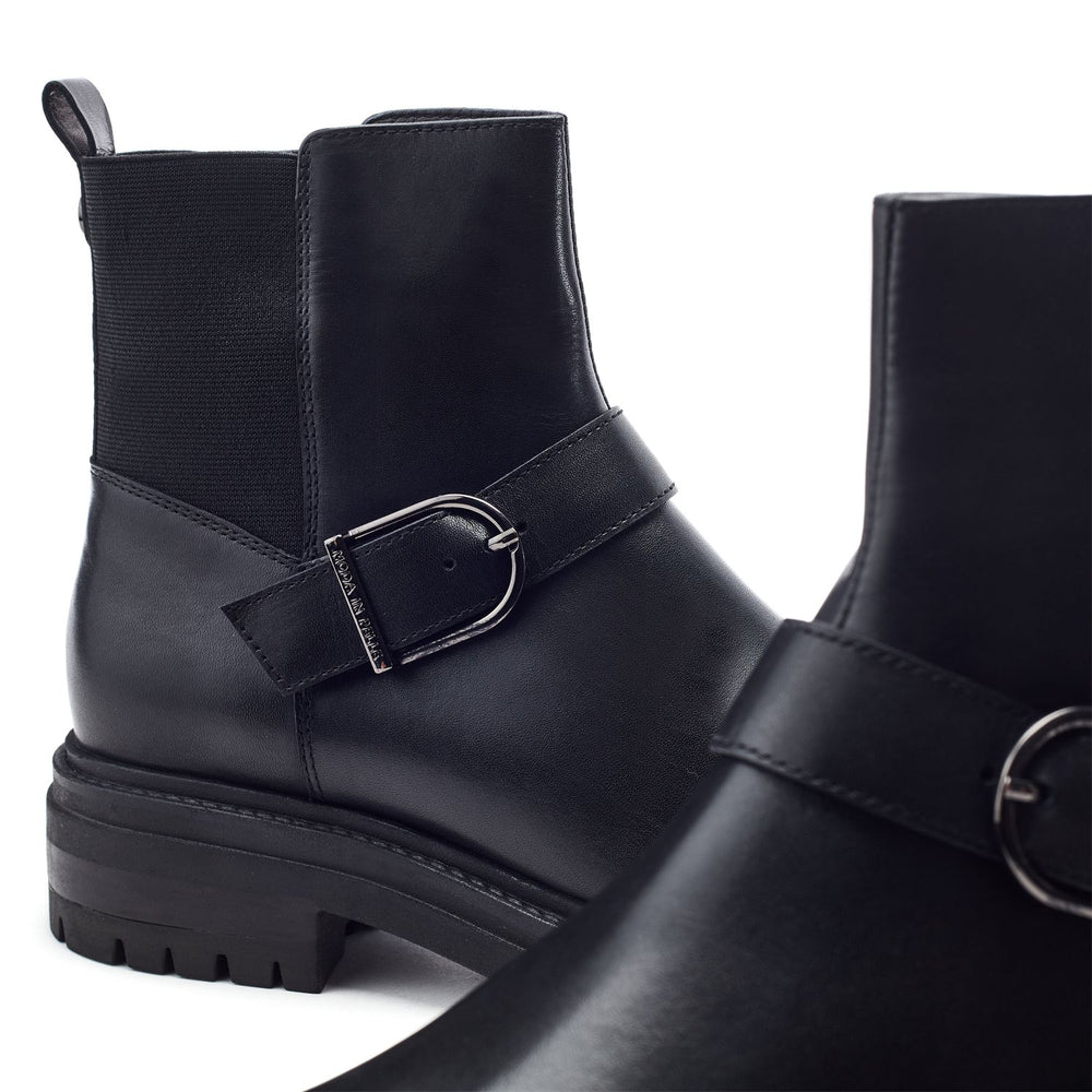 Othelia Black Leather Boots