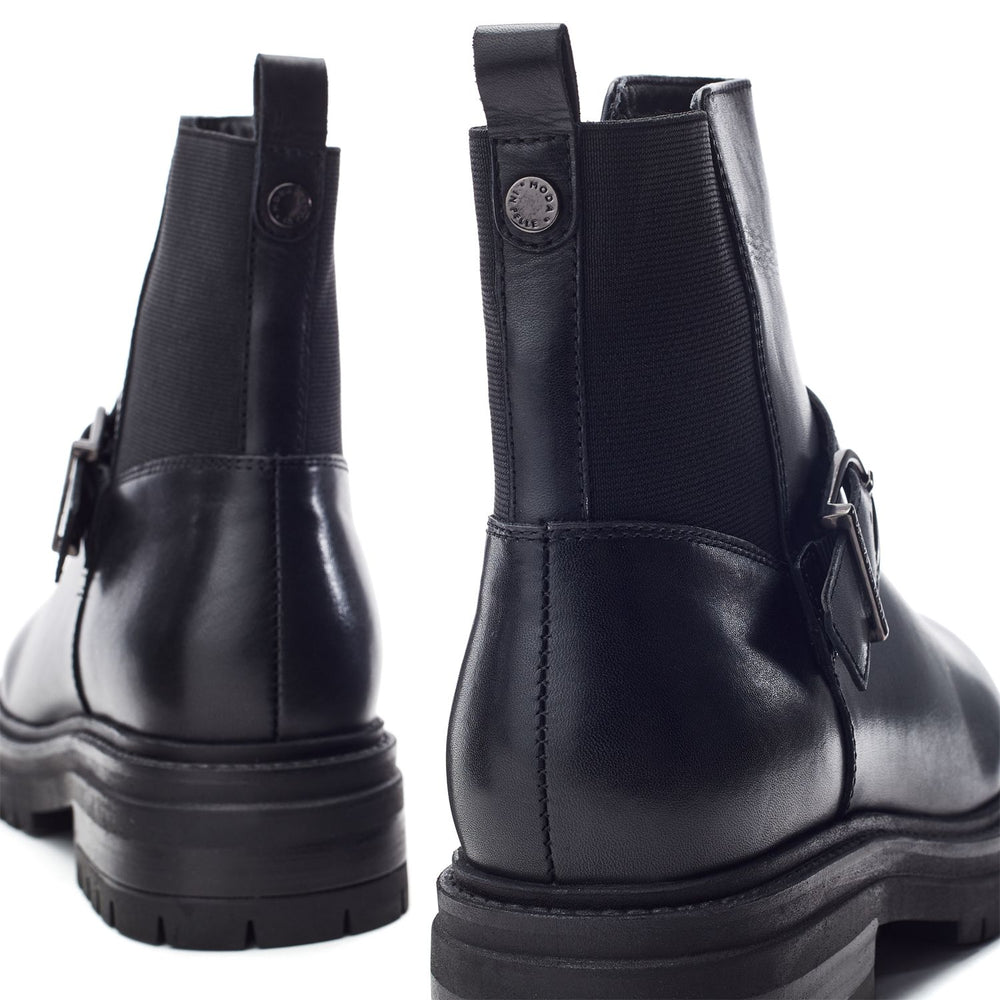 Othelia Black Leather Boots