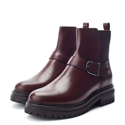 Othelia Dark Brown Leather Boots