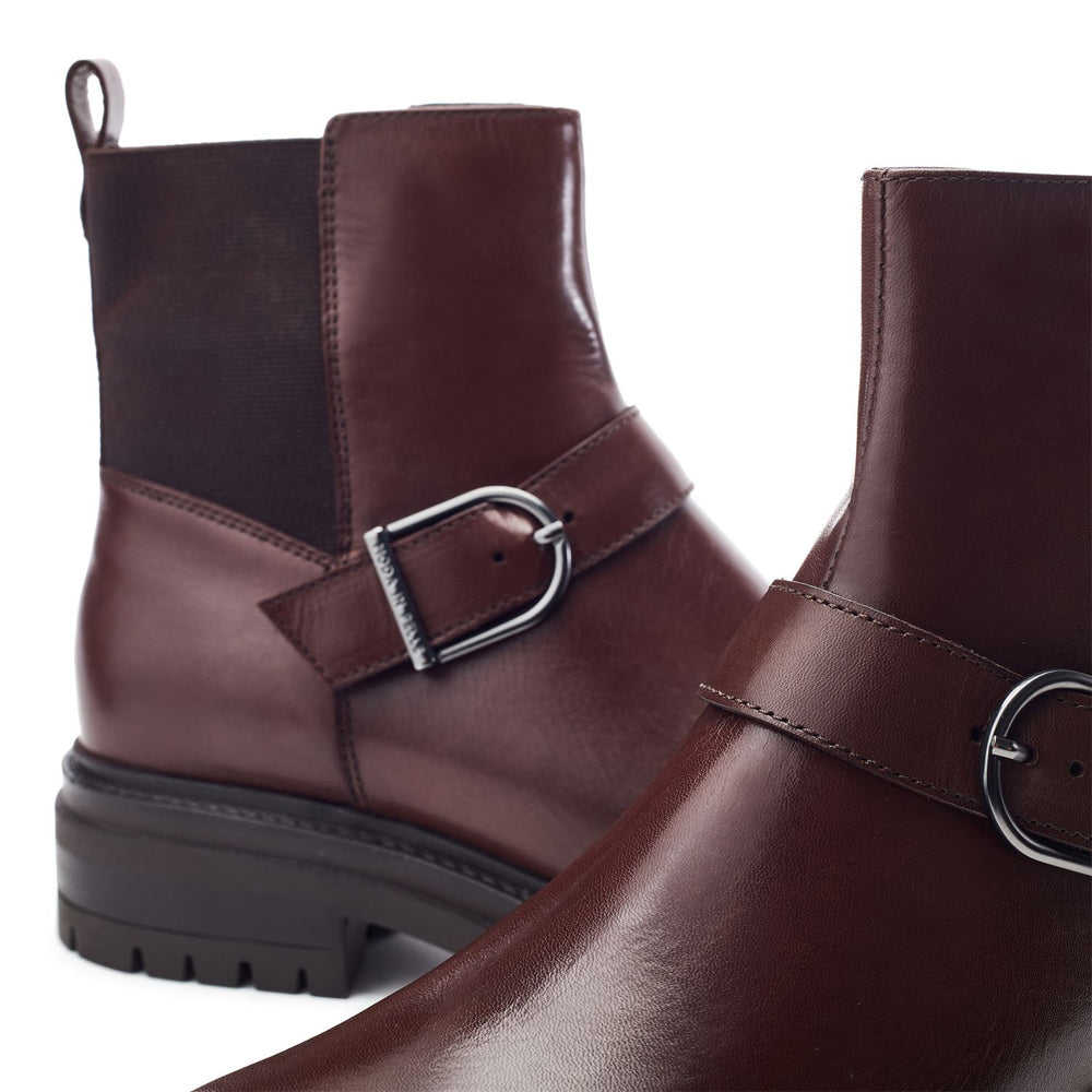 Othelia Dark Brown Leather Boots