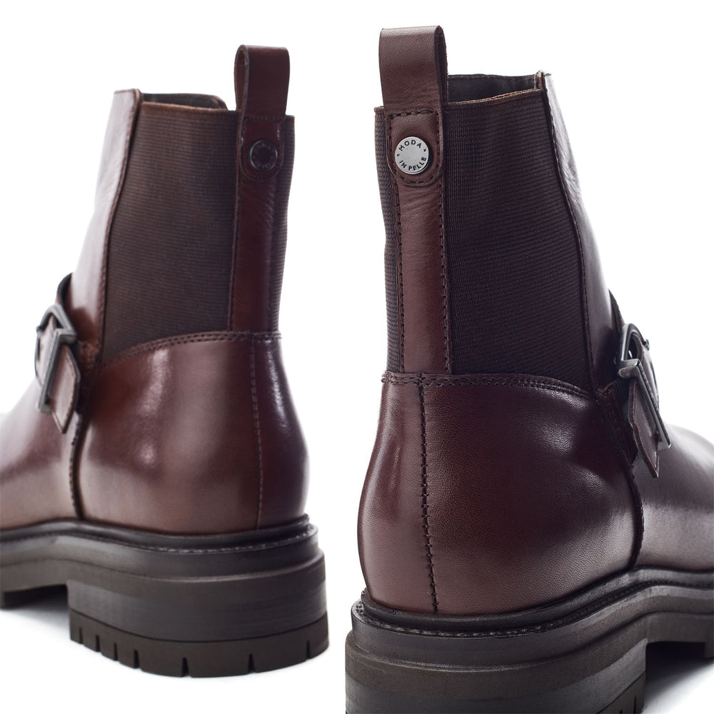 Othelia Dark Brown Leather Boots