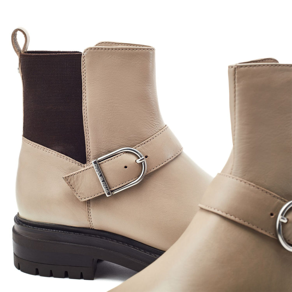 Othelia Stone Leather Boots