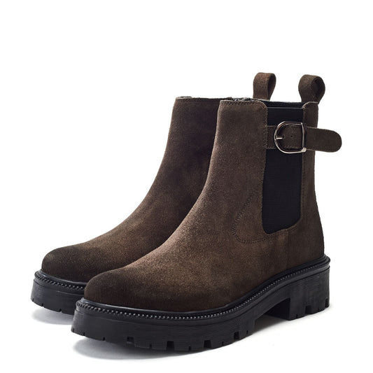 Ovalie Taupe Suede Boots