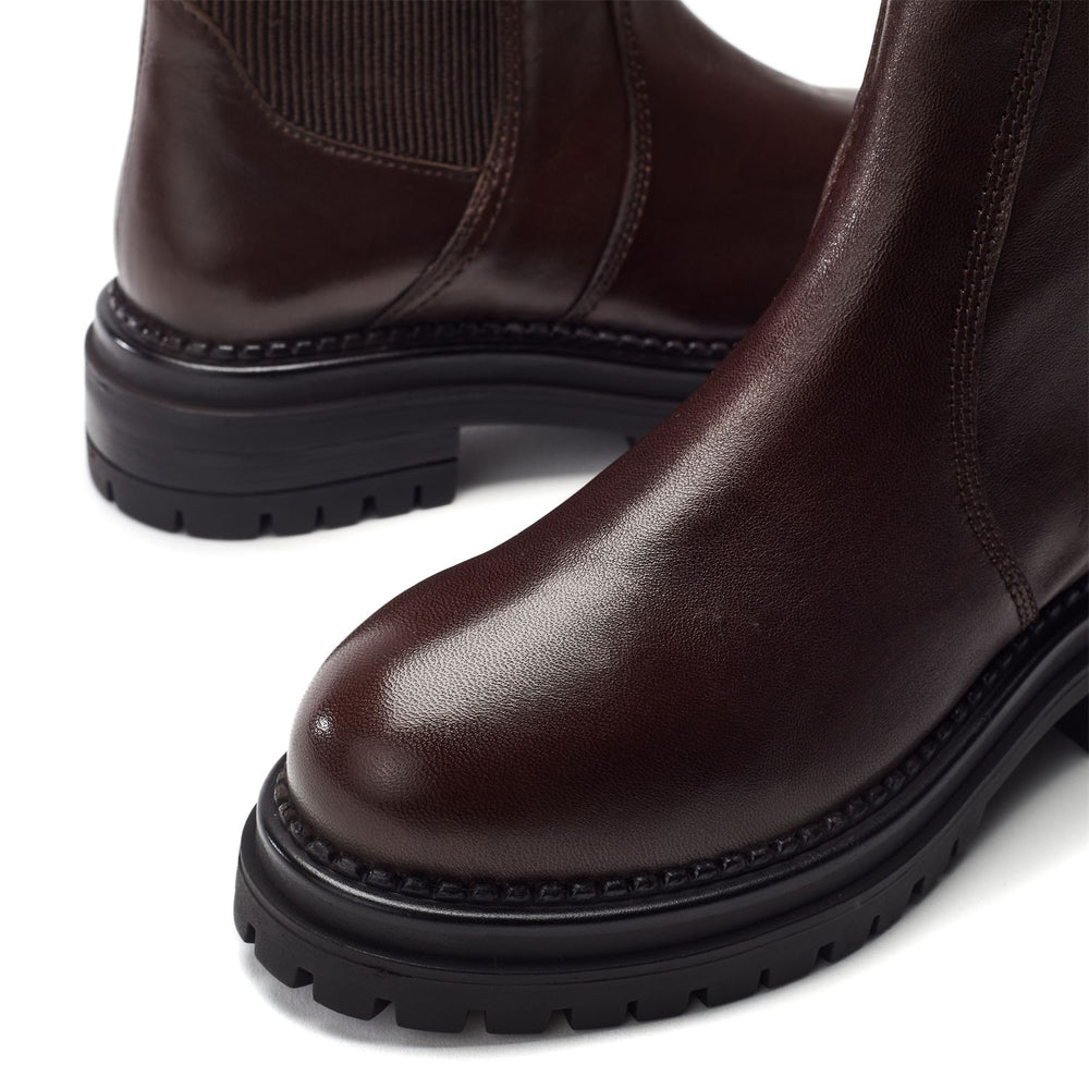 Oyari Dark Brown Leather Boots