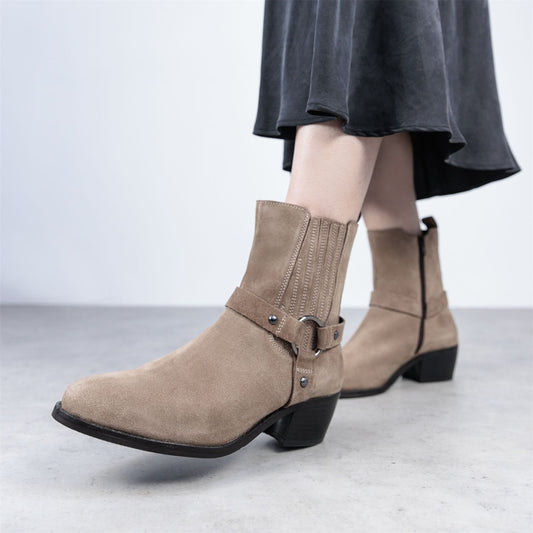 Pailia Taupe Suede Boots