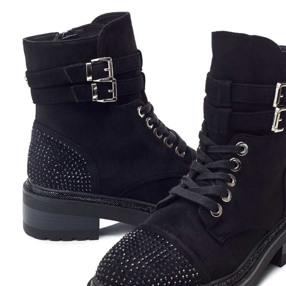 Pailton Black Alcantara Boots