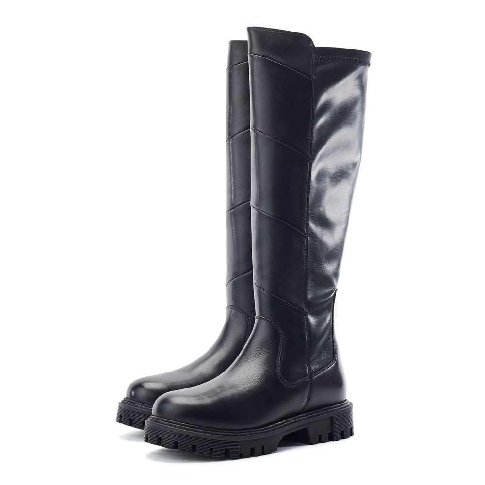 Pakarra Black Leather Leather Boots