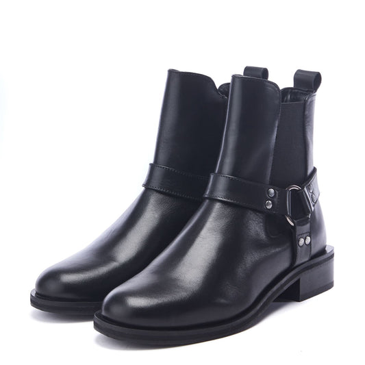 Palanne Black Leather Boots