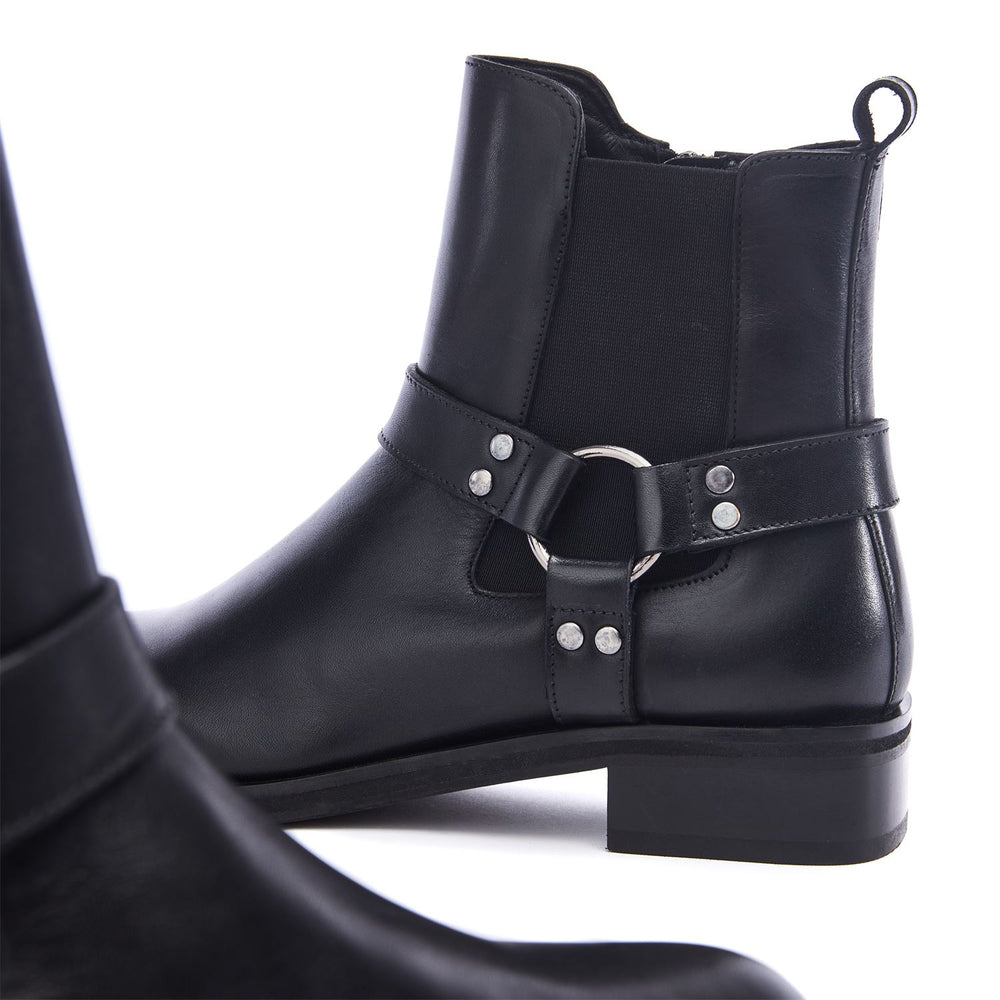 Palanne Black Leather Boots