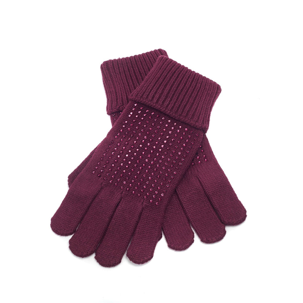 Paloma Glove Burgundy Polyester 