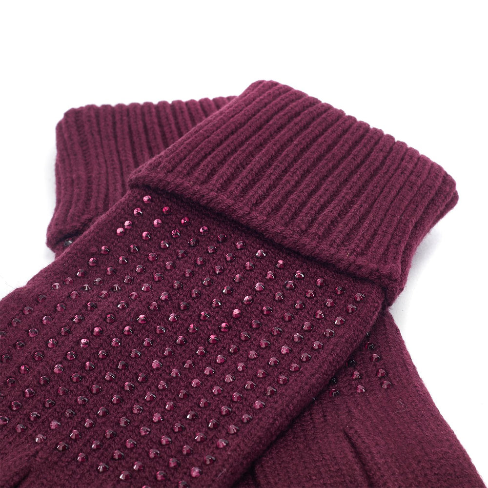 Paloma Glove Burgundy Polyester 