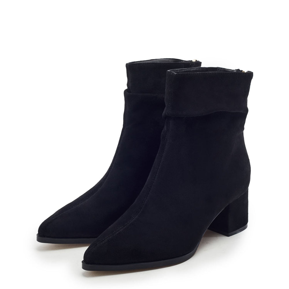 Paritza Black Alcantara Boots