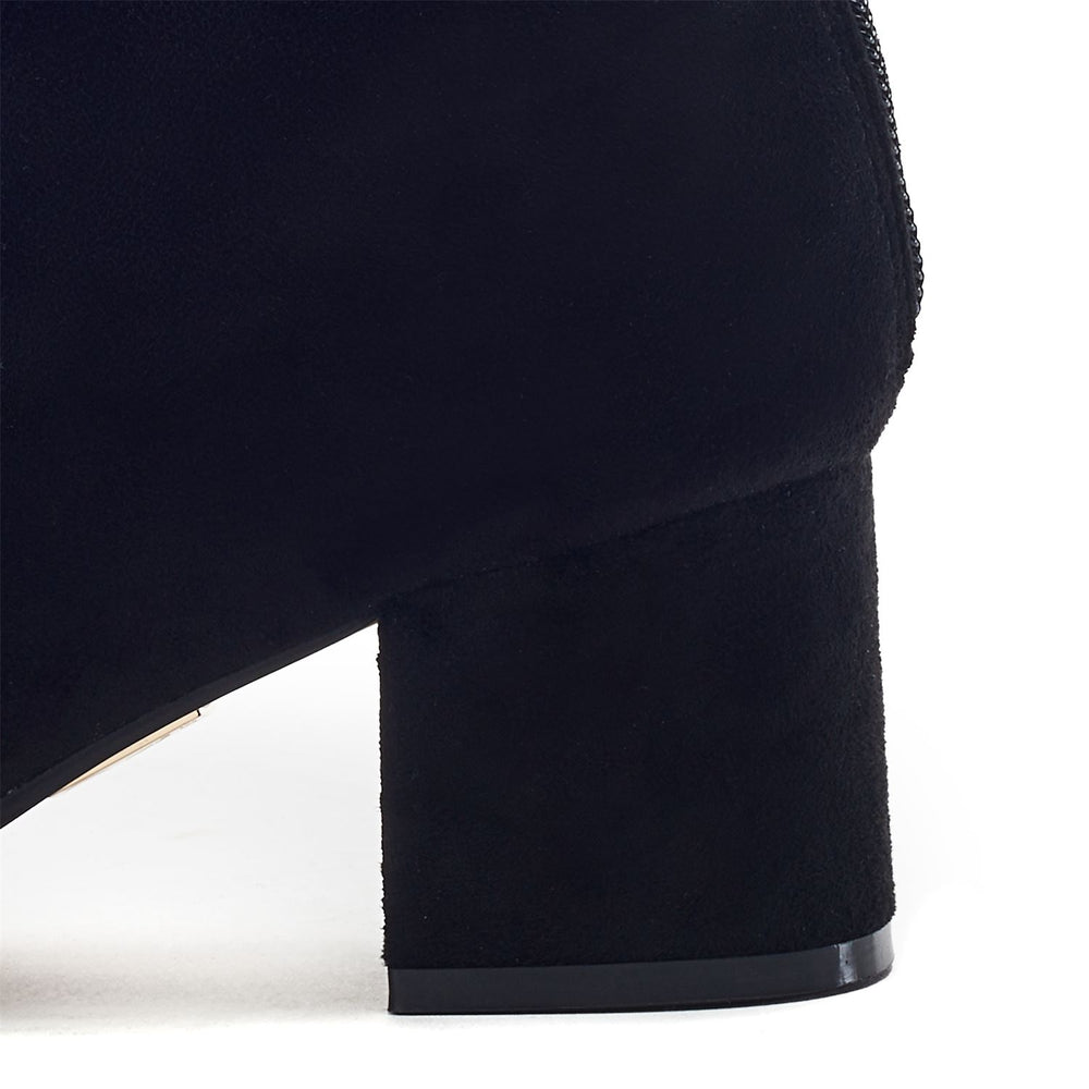 Paritza Black Alcantara Boots