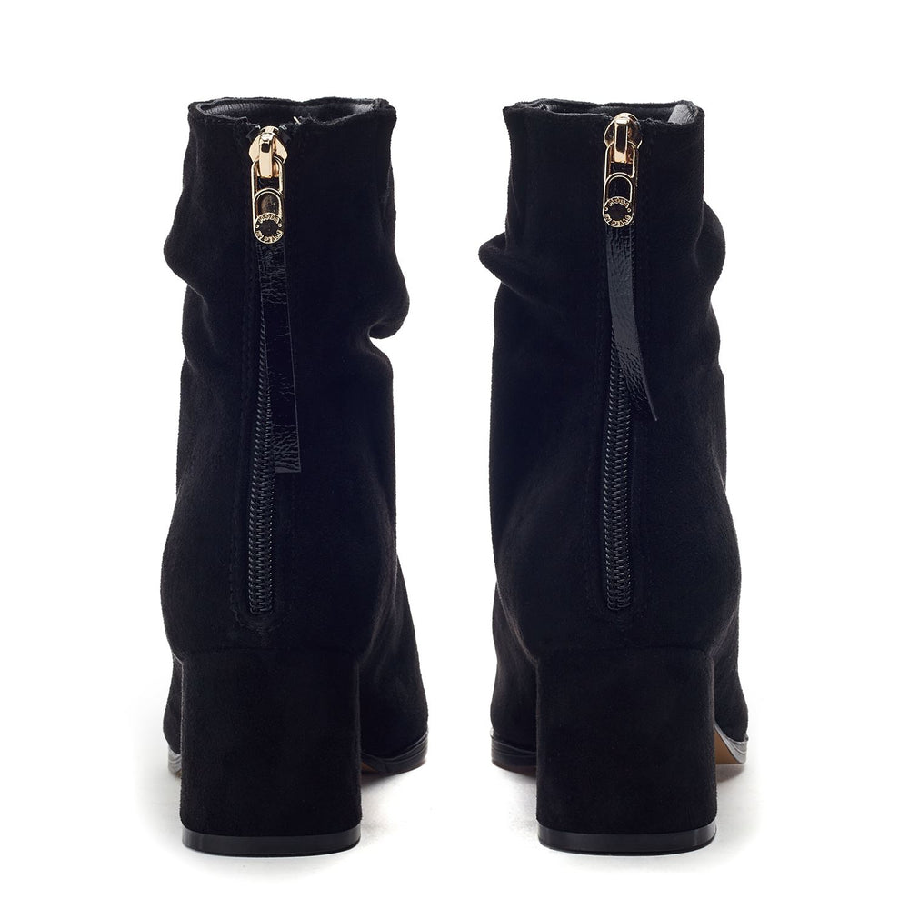 Paritza Black Faux Suede Boots