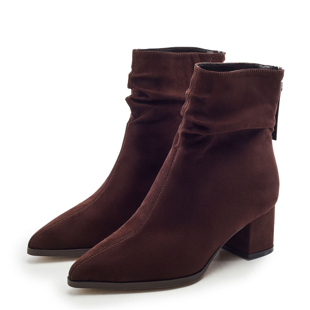 Paritza Dark Brown Alcantara Boots