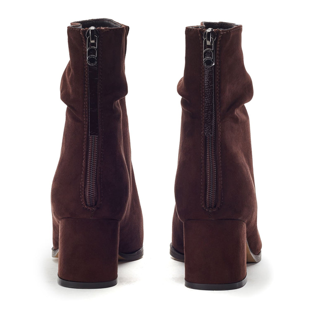 Paritza Dark Brown Faux Suede Boots