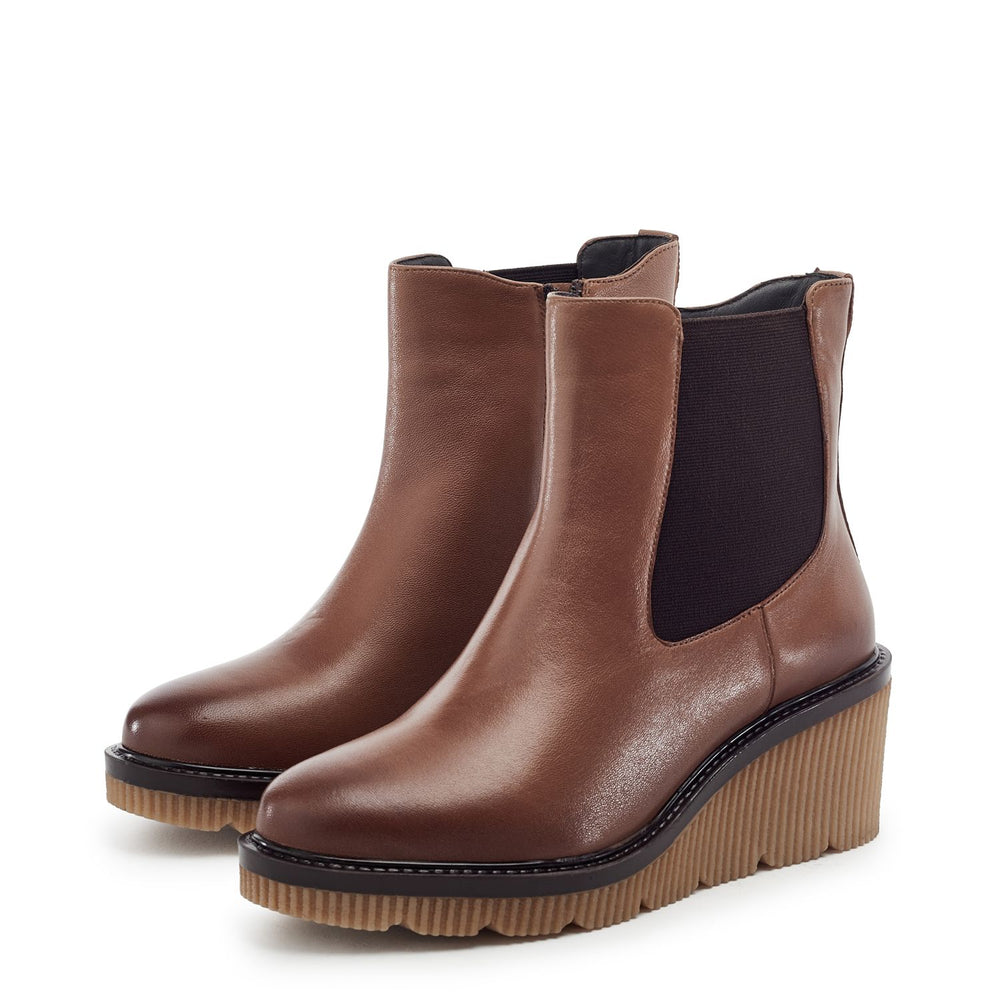 Parth Tan Leather Boots