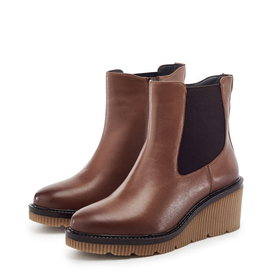 Parth Tan Leather Boots