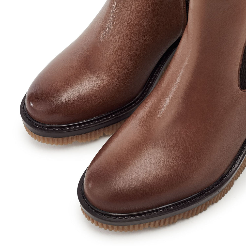 Parth Tan Leather Boots