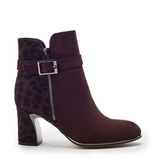 Parthenia Dark Brown Alcantara Boots