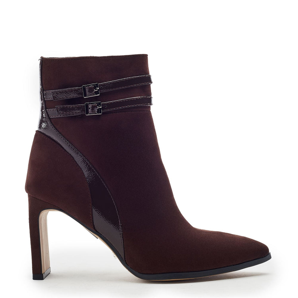 Pelaria Dark Brown Alcantara Boots