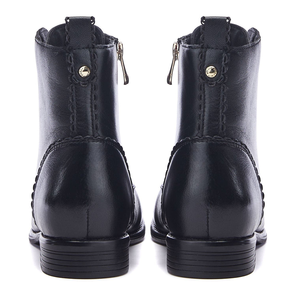 Penelopi Black Leather Leather Boots