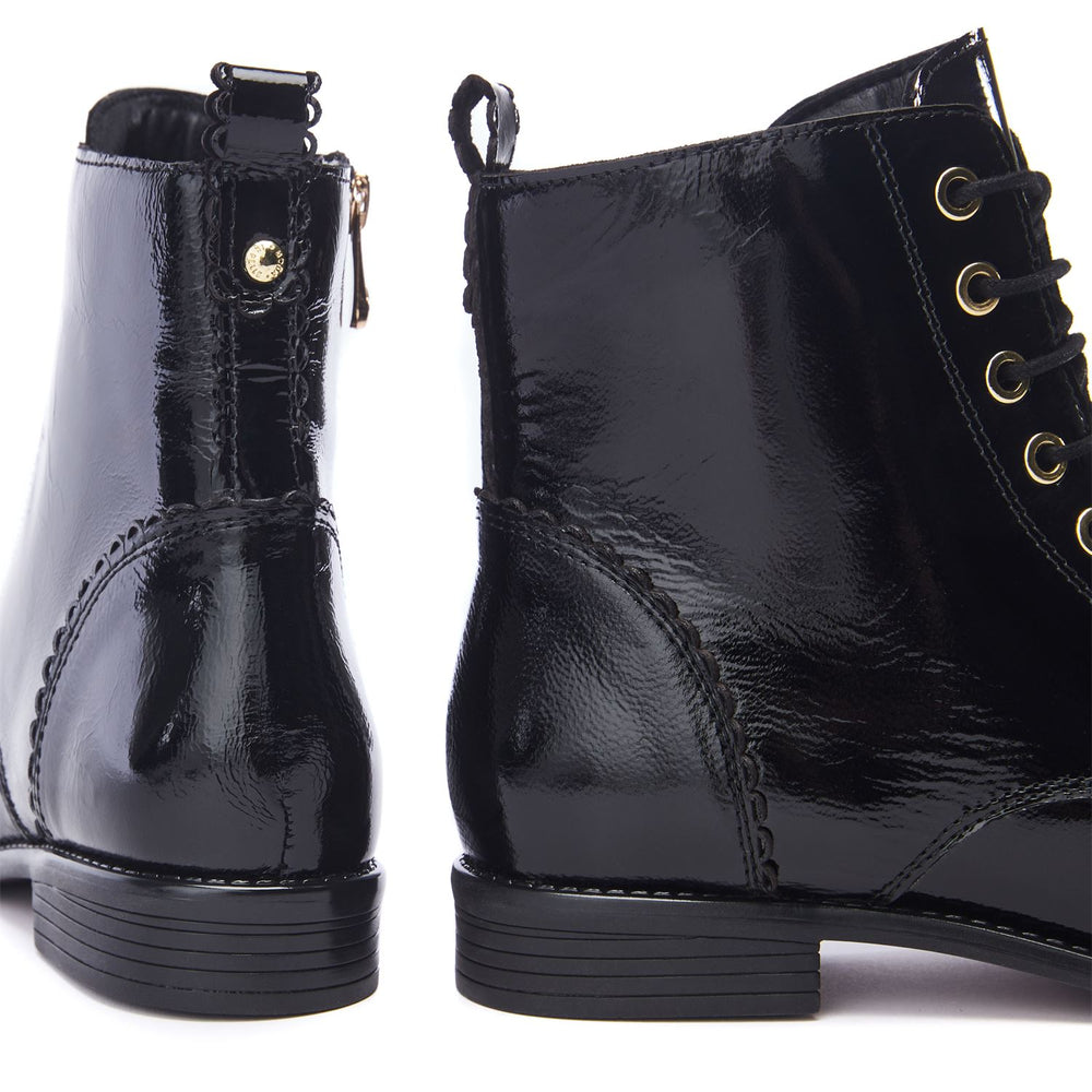 Penelopi Black Patent Leather Patent Leather Boots