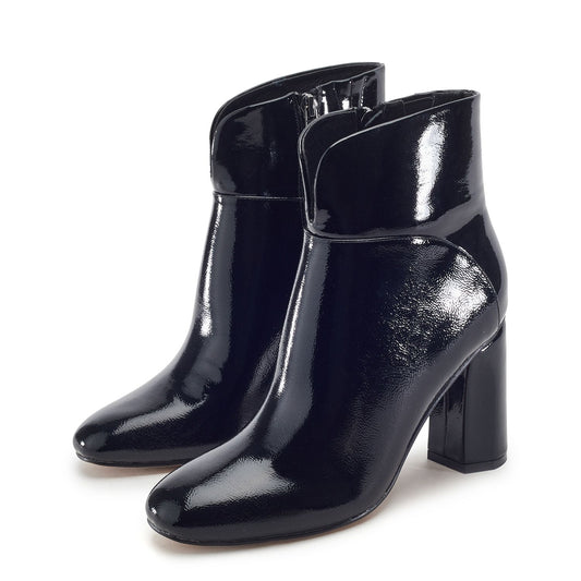 Percival Black Patent Boots