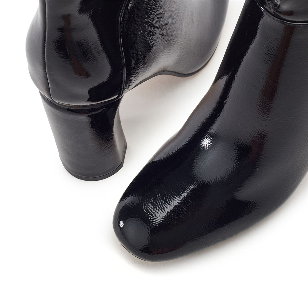 Percival Black Patent Boots
