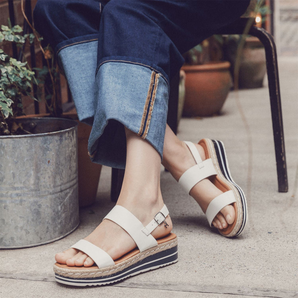 Periso Off White Porvair Sandals