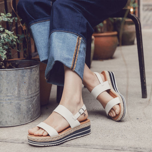Periso Off White Porvair Sandals