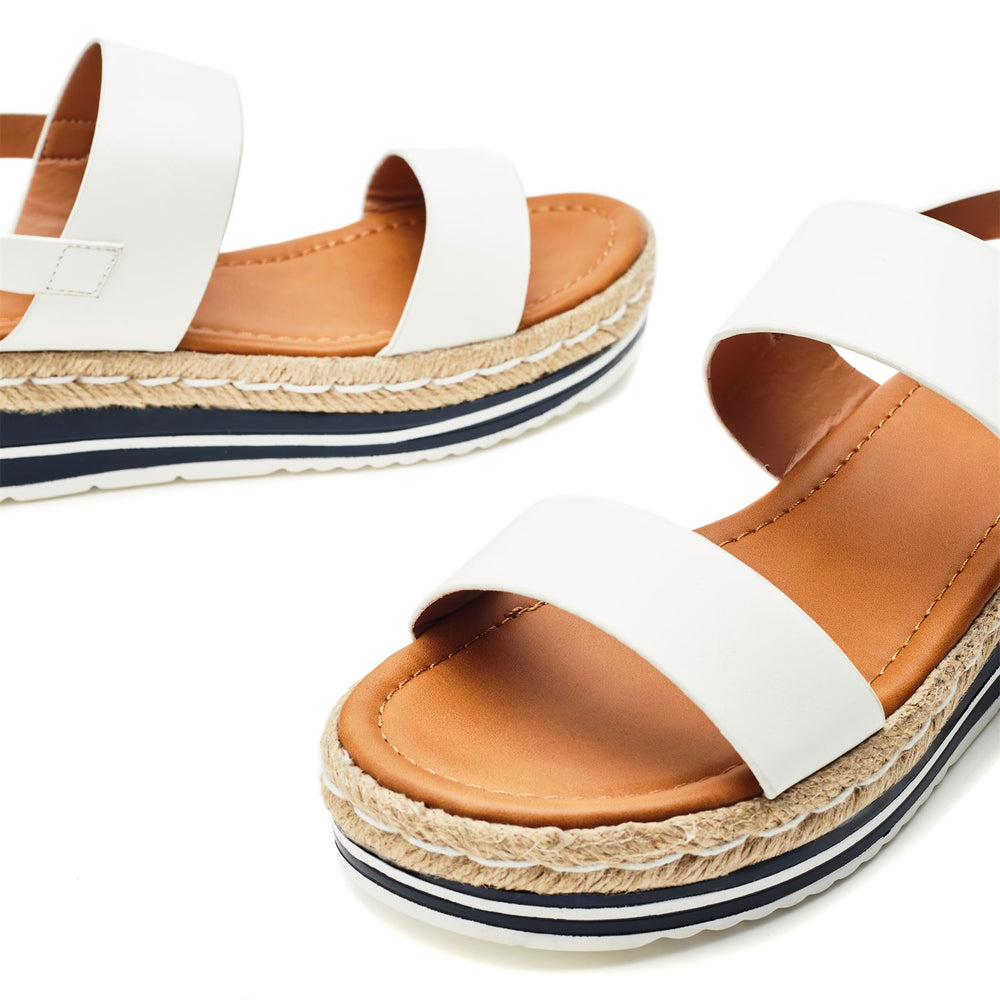 Periso Off White Porvair Sandals