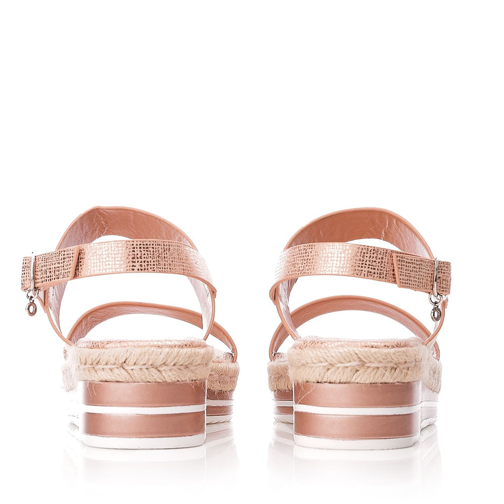 Periso Rose Gold Porvair Sandals