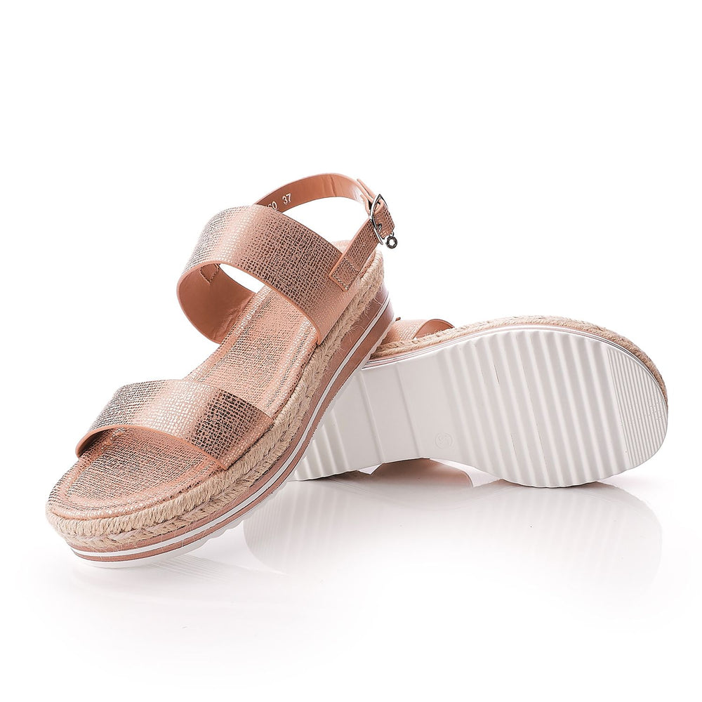 Periso Rose Gold Porvair Sandals