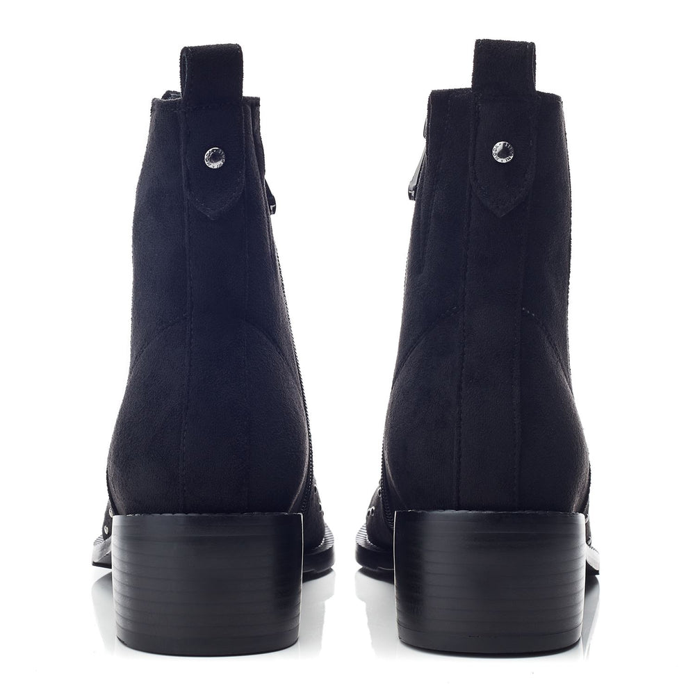 Pernelle Black Alcantara Boots