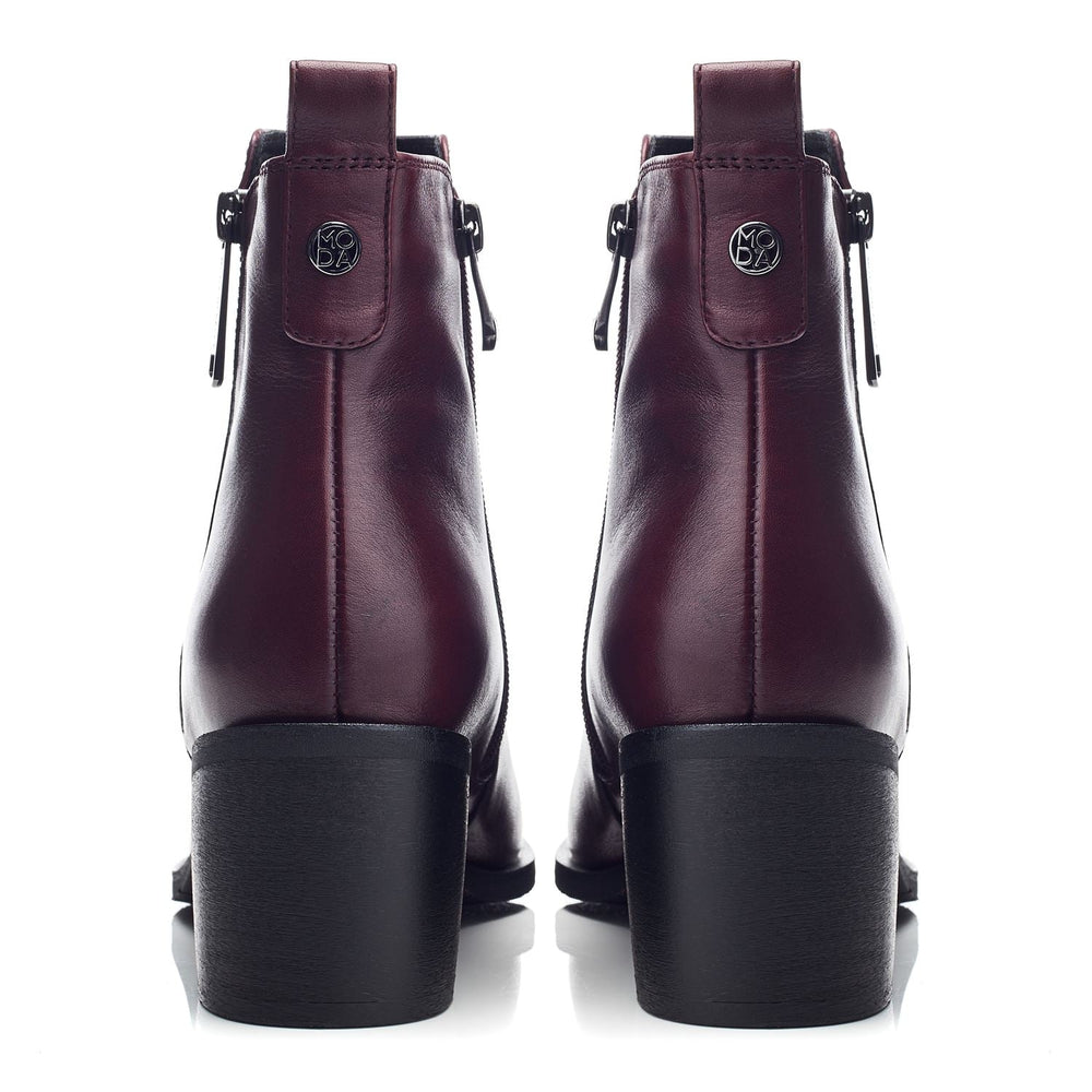 Perth Burgundy Leather Boots