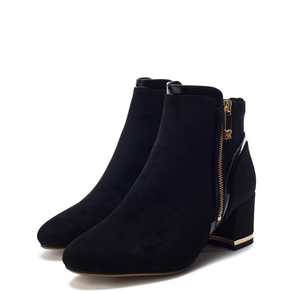 Pesar Black Alcantara Alcantara Boots